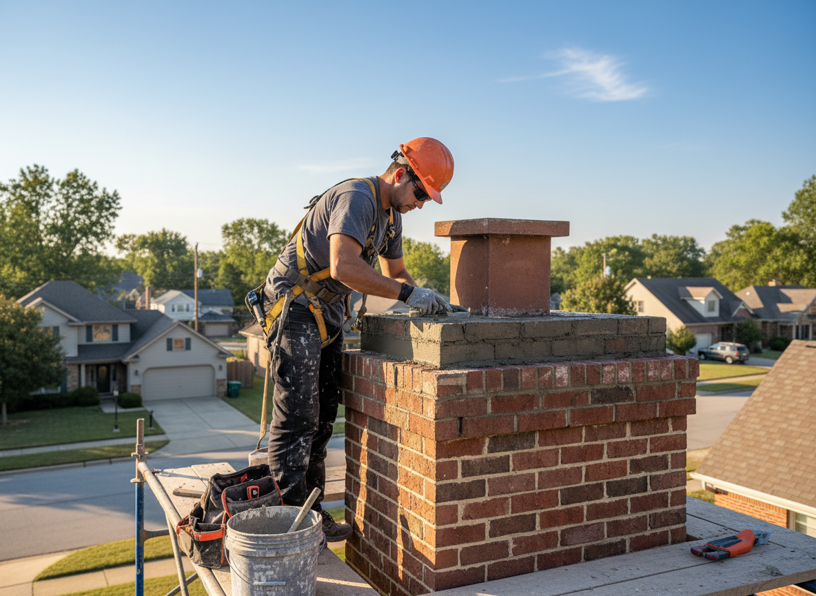 chimney mortar repair in Centerville