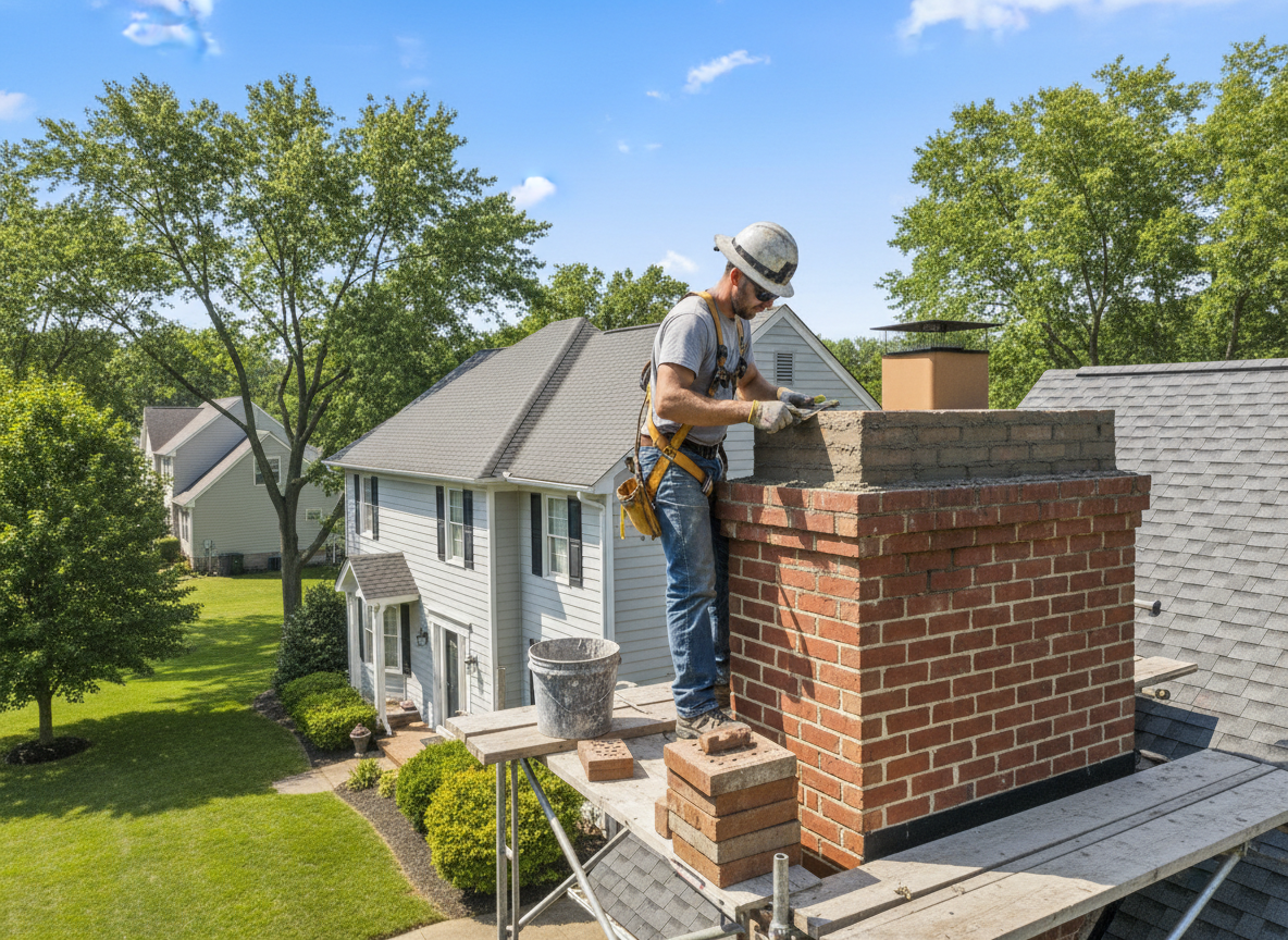 Residential chimney repair in Centerville