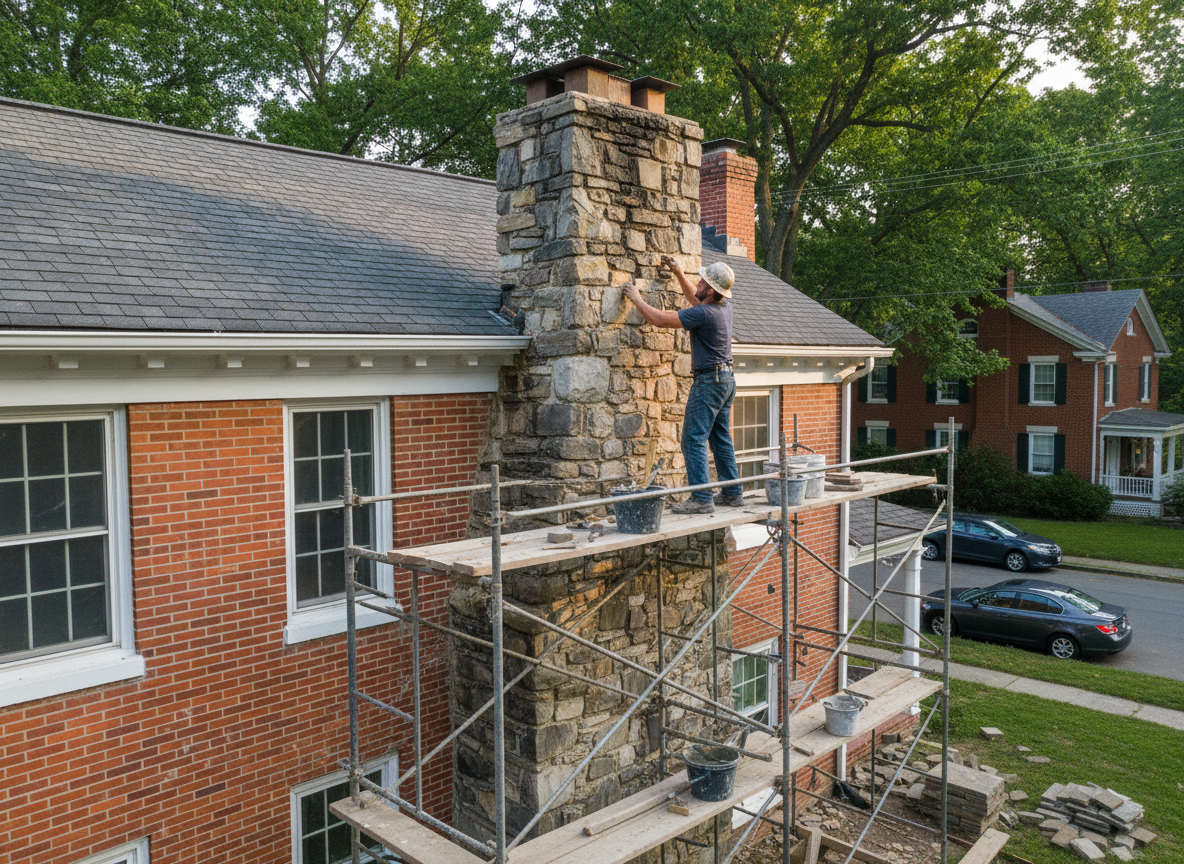 stone chimney repair in Centerville